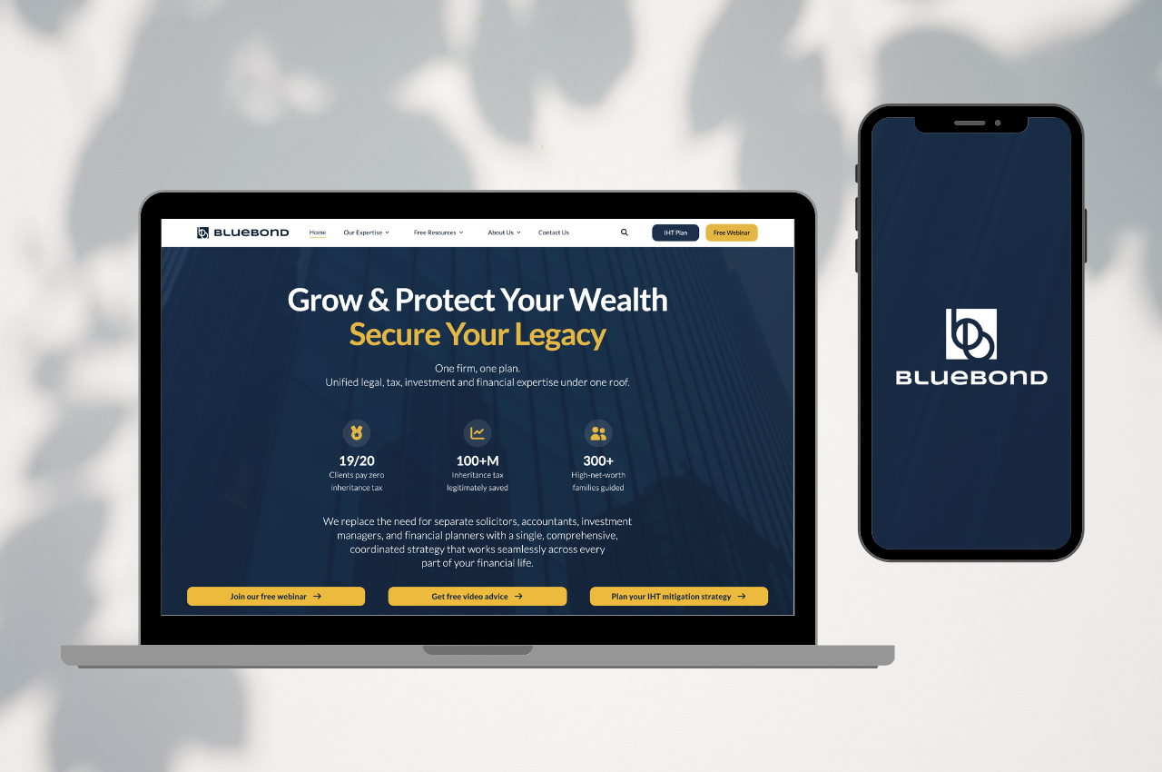 Bluebond Group website redesign by Mana Designs